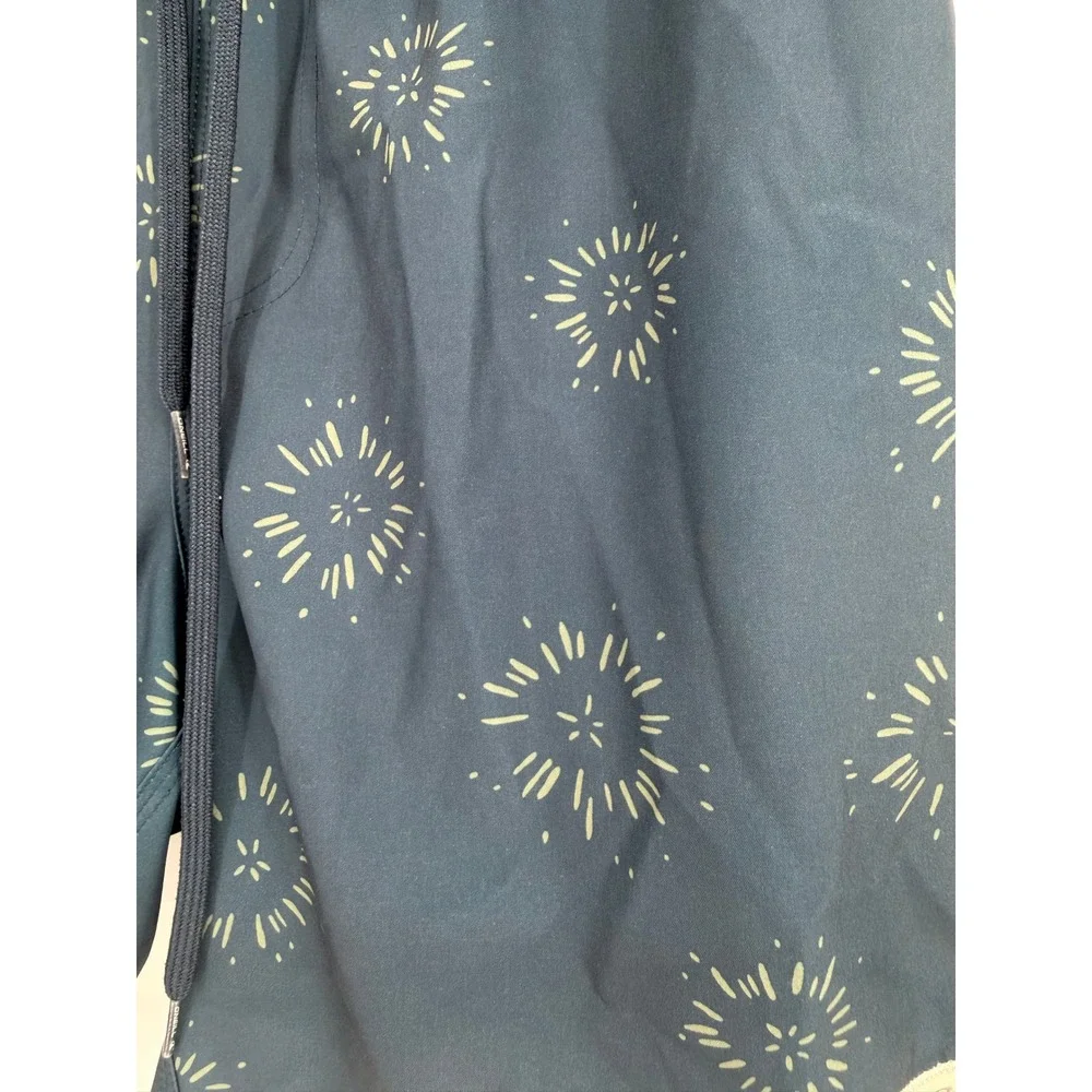 ONeill Hyperfreak Stretch Board Shorts Navy Blue Sunburst Swim Trunks Size M